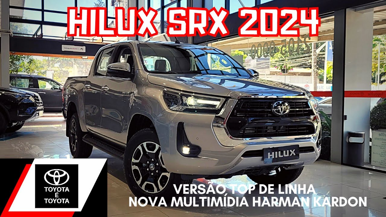 TOYOTA HILUX SRX 2024 TURBO DIESEL 4X4 0KM COM NOVA MULTIMÍDIA DETALHES DO INTERIOR E EXTERIOR