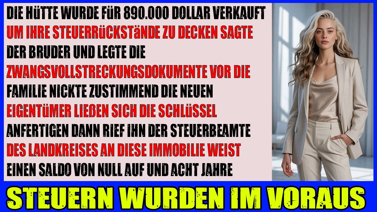 Mein Bruder verkaufte meine Berghütte wegen Steuerschulden bis das Finanzamt meine Zahlungen prüfte