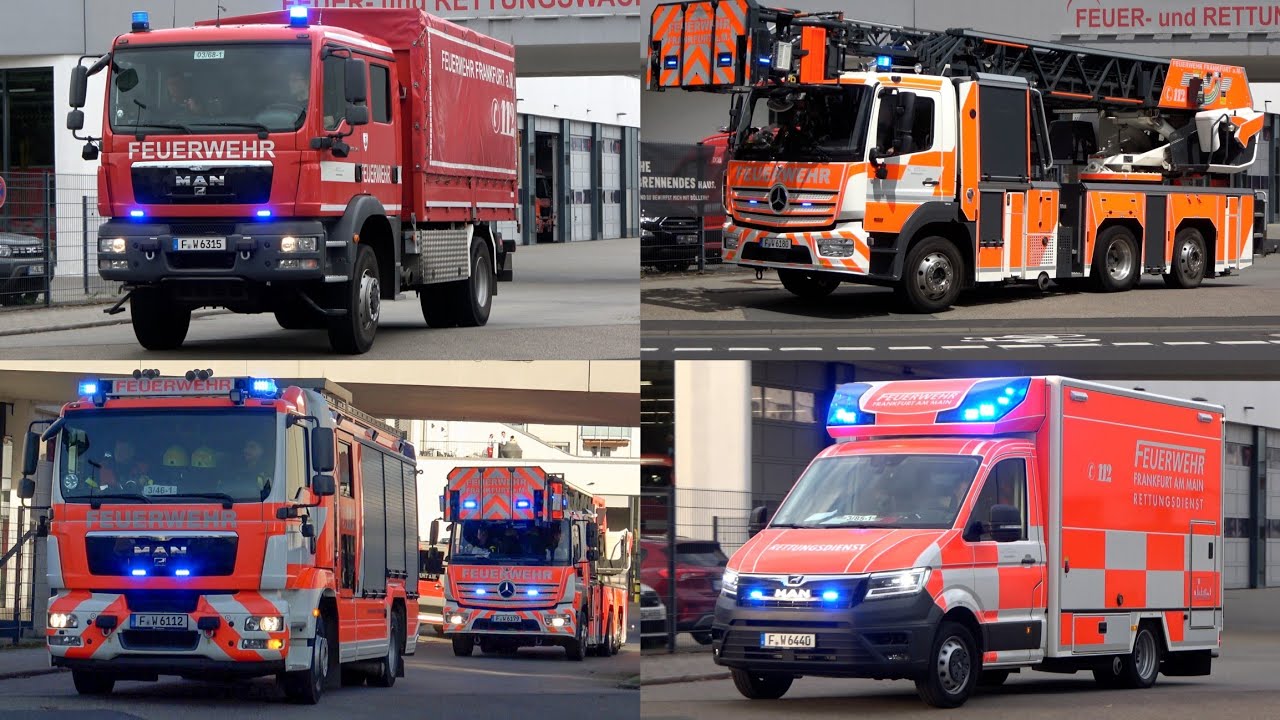 [Neues GW-Hygiene Konzept] Einsatzfahrten an der Feuer und Rettungswache 3 in Frankfurt