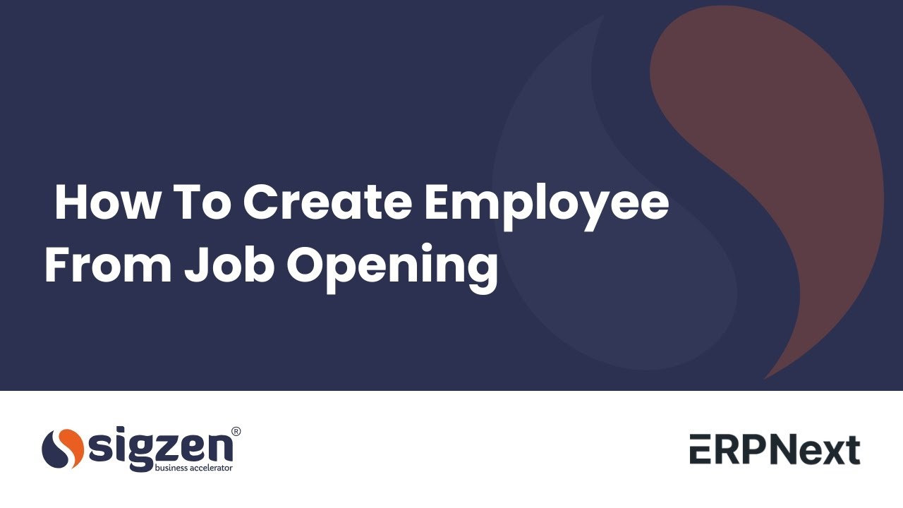 ERPNext Version 15 | How To Create Employee From Job Opening