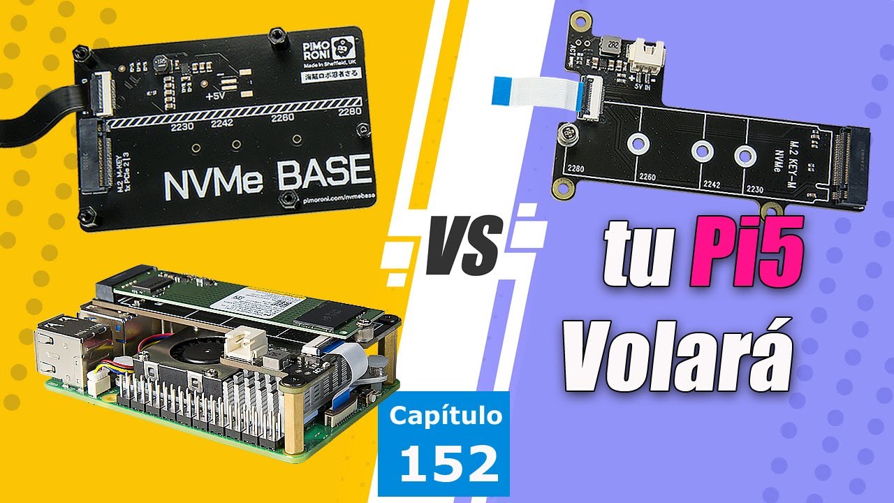 PCIe NVMe para Raspberry Pi 5 ¿cuál es más veloz? Geekworm X1001 vs Pimoroni NVMe Base