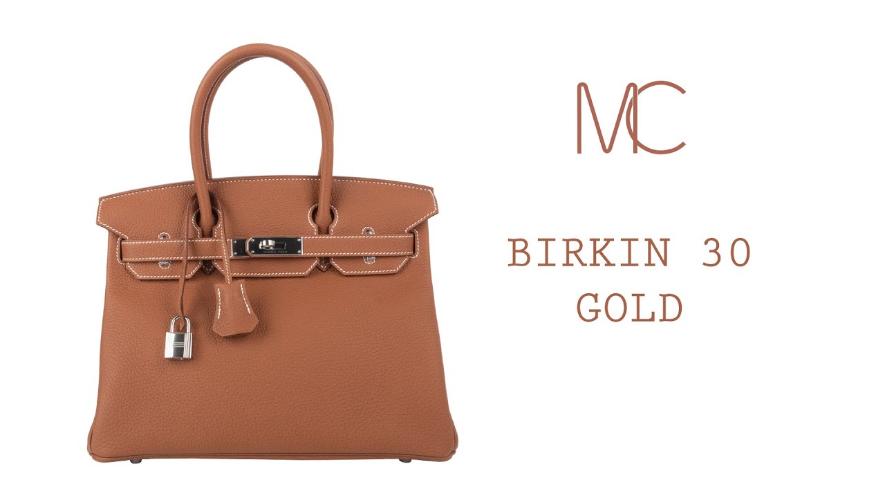 Hermes Birkin 30 Bag Coveted Classic Gold Togo Leather Palladium • MIGHTYCHIC •