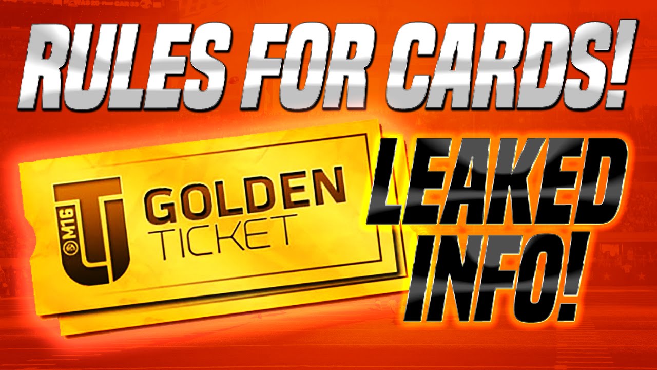 MUT 16 GOLDEN TICKET LEAKED INFO! RULES FOR CREATING GOLDEN TICKET CARDS!