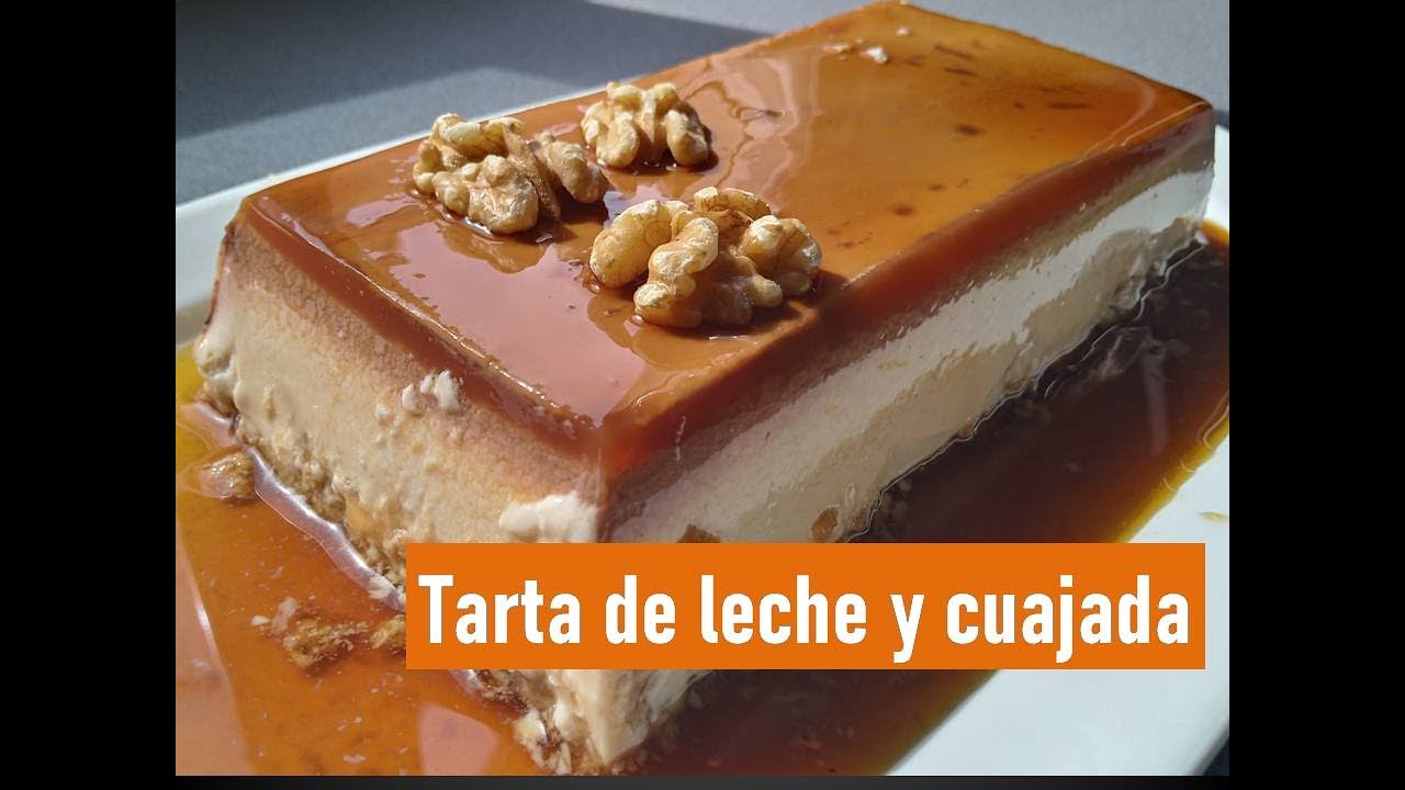 Tarta de leche y cuajada.