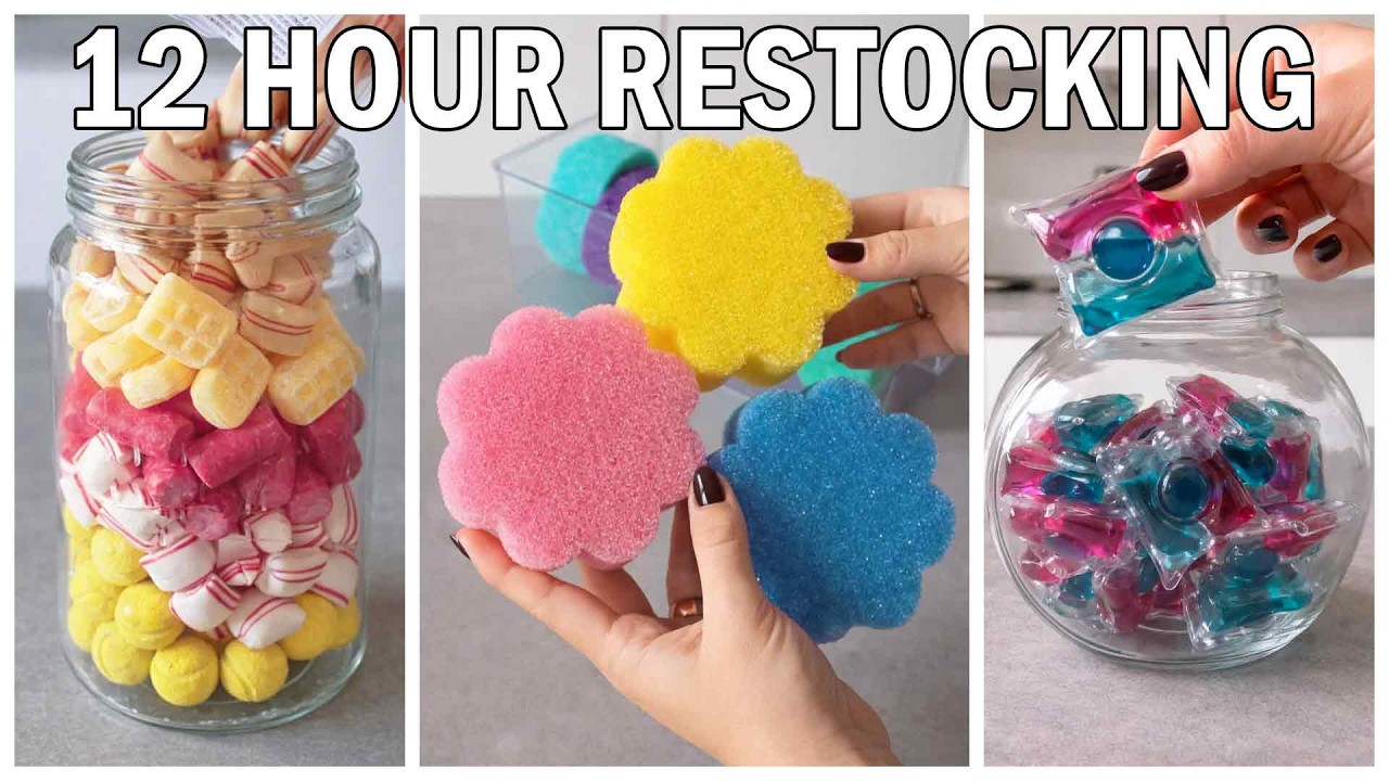 12 Hours of Restocking ASMR ✨ | Organising, Cleaning, Restocking Live Stream To Fall Asleep To