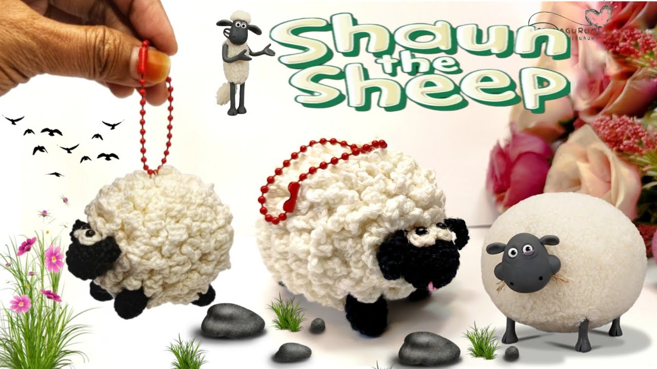 ⛔ Crochet Sheep Keychain ‼️ Crochet Shirley Shaun the Sheep Tutorial ‼️Sheep Amigurumi