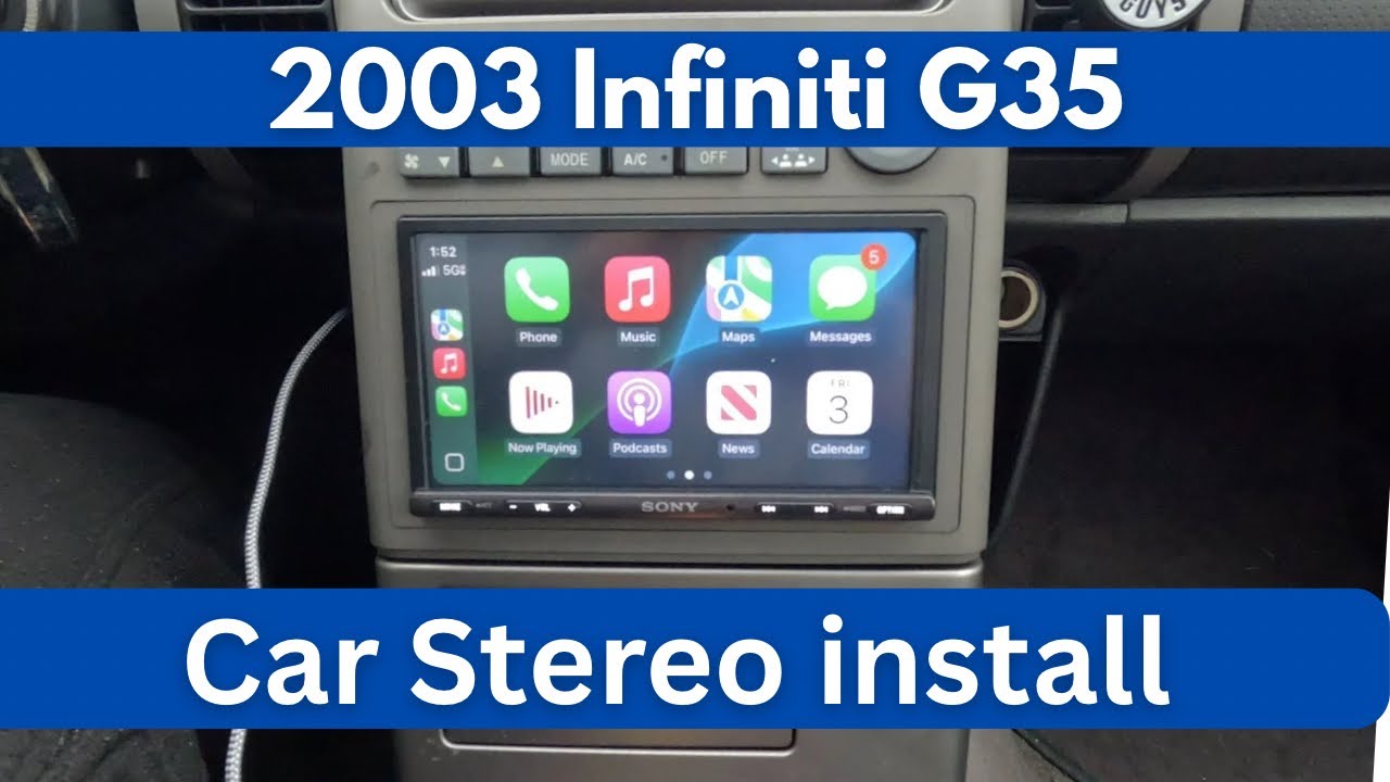 Установка стереосистемы Infiniti G35 2003-2007