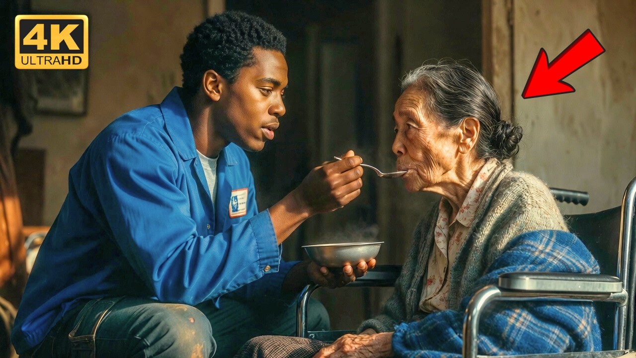 Kind black Delivery man feed disabled woman everyday not knowing she's a Millionaire