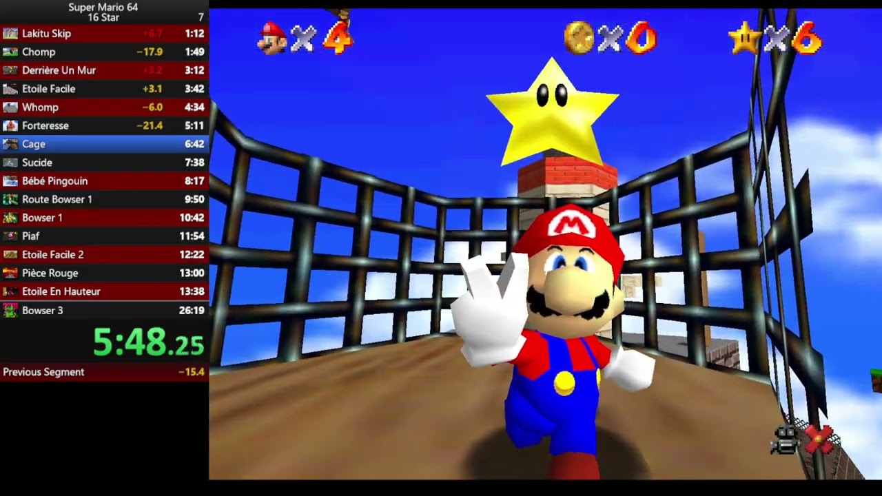 SUPER MARIO 64  16 STAR SPEEDRUN PB 24.45