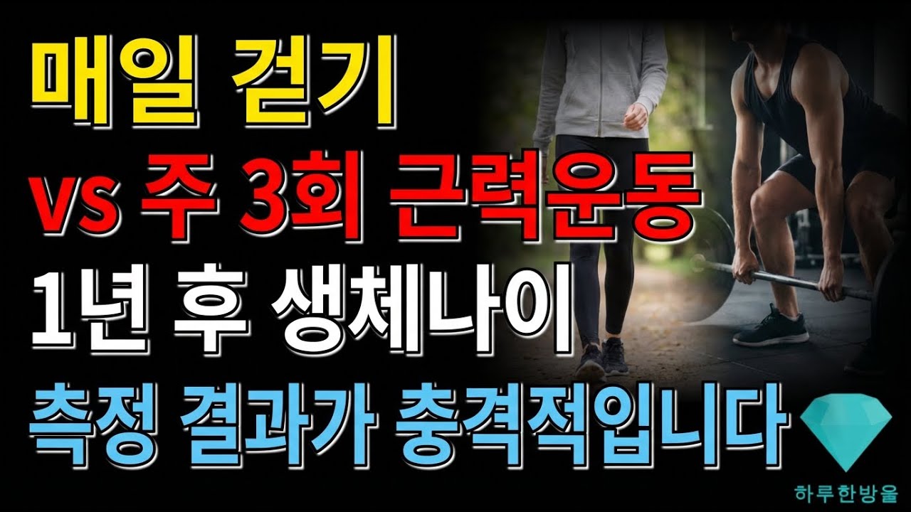 매일 걷기 vs 주 3회 근력운동… 1년 후 생체나이 측정 결과가 충격적입니다