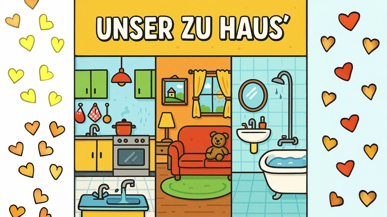 Unser Zu Haus 🏠 | Sprachförderlied für Kleinkinder | Lieder-Zwerg