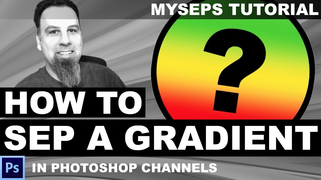 How to color separate a gradient in Photoshop channels for screen printing
