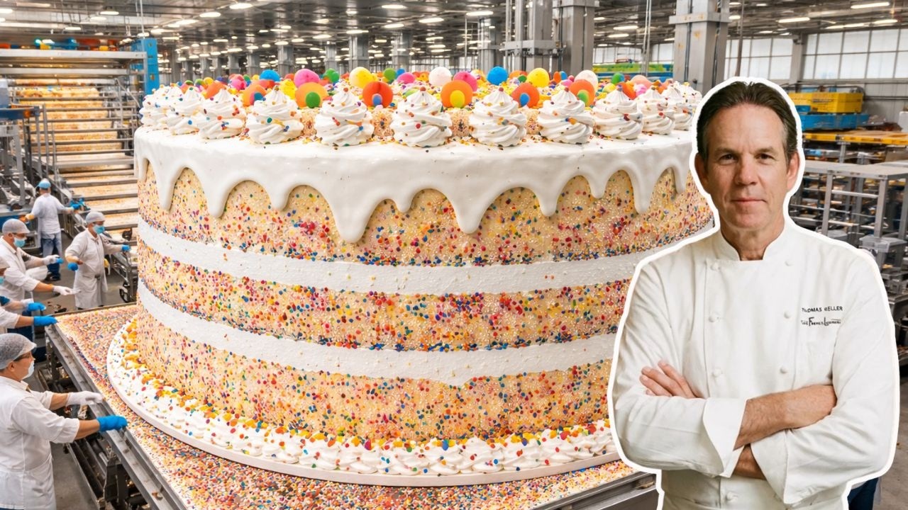 Największy tort Funfetti w Ameryce: Jak Thomas Keller uczynił go gigantem (pełny proces)