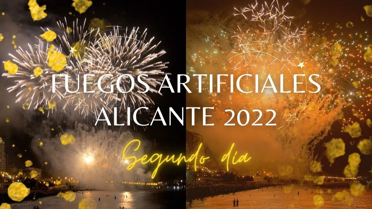 Fuegos artificiales Alicante 2022: Segundo día del concurso Hogueras 2022 en 4K