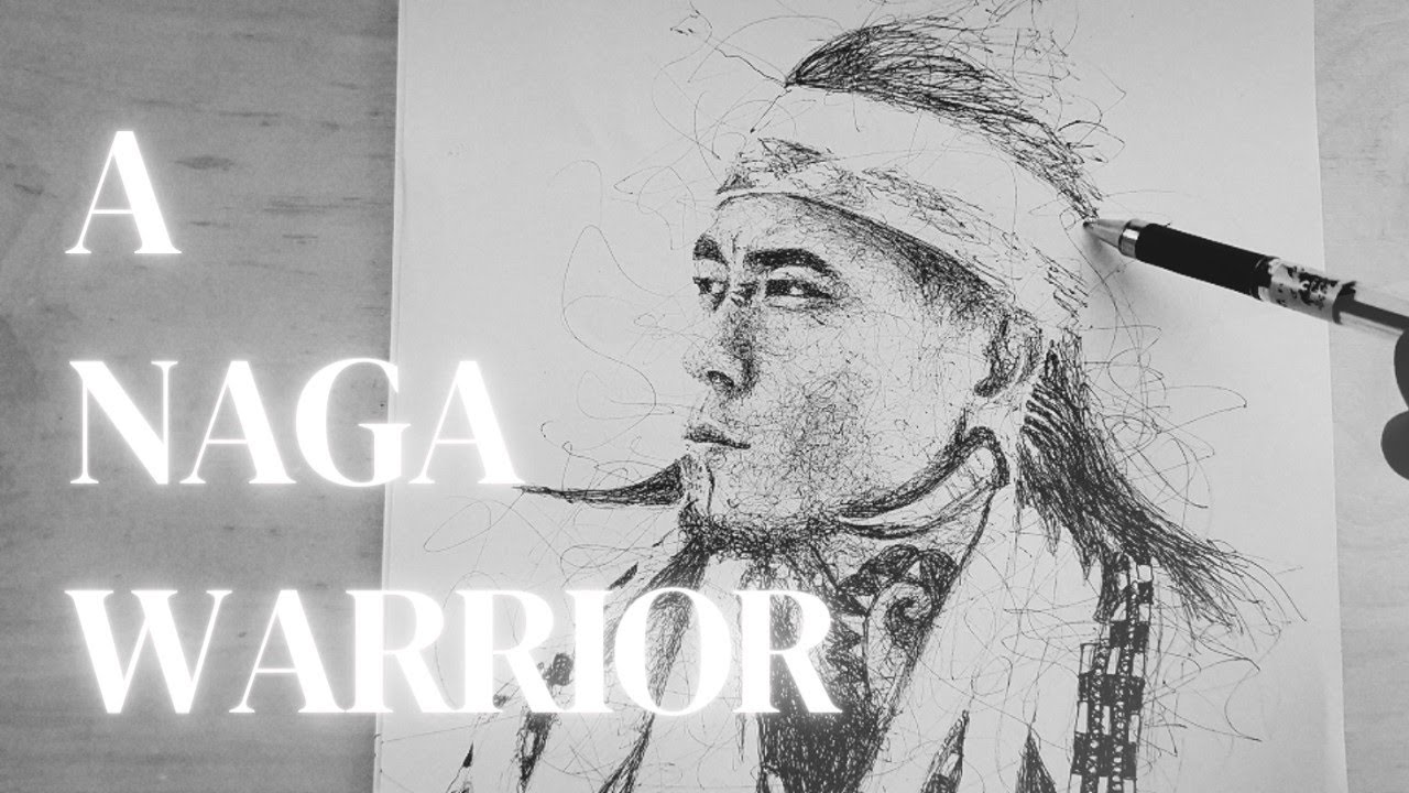 SKETCHING A NAGA WARRIOR             (76th Independence day special) 🇮🇳