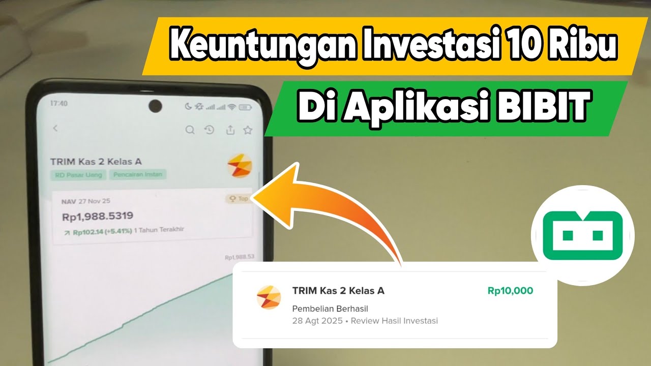 Keuntungan Investasi 10 Ribu di Bibit - TRIM Kas 2 