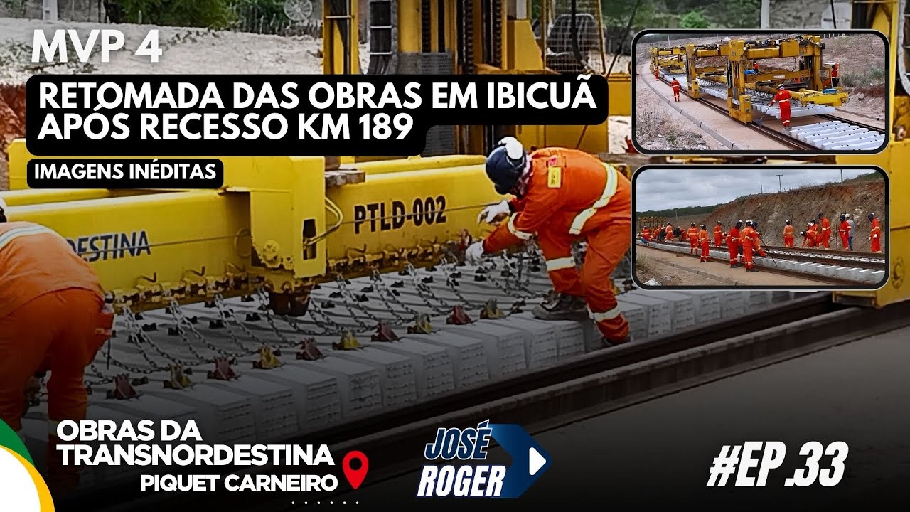 RETOMADA DAS OBRA DA TRANSNORDESTINA NO KM 189 (MVP4) APÓS O RECESSO EM IBICUÃ CEARÁ HOJE 06.01.2026