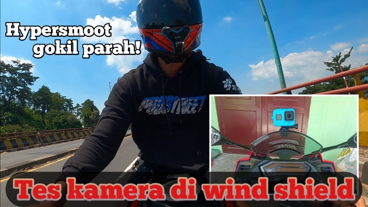 Pasang action cam di wind shield motor cbr150r|| hasilnya istimewah||gopro hero 8 black