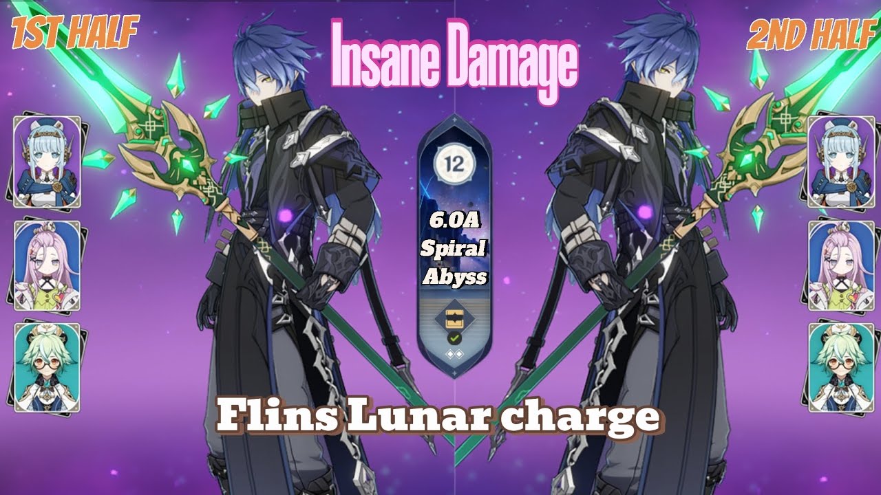 C0 Flins Destroyed abyss | 6.0A spiral abyss | #genshinimpact #abysschallenge #hoyovers 