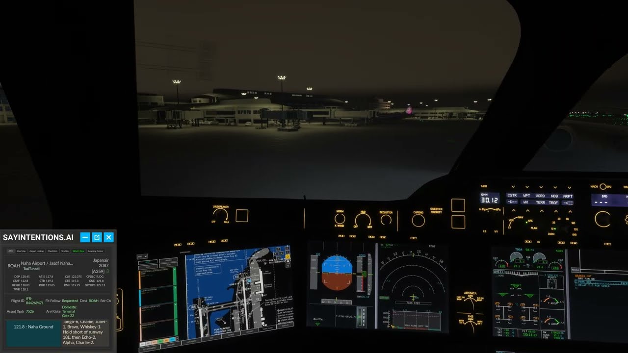 Late Night Arrival | JAL A350 ILS RWY 18R into Naha | MSFS 2024