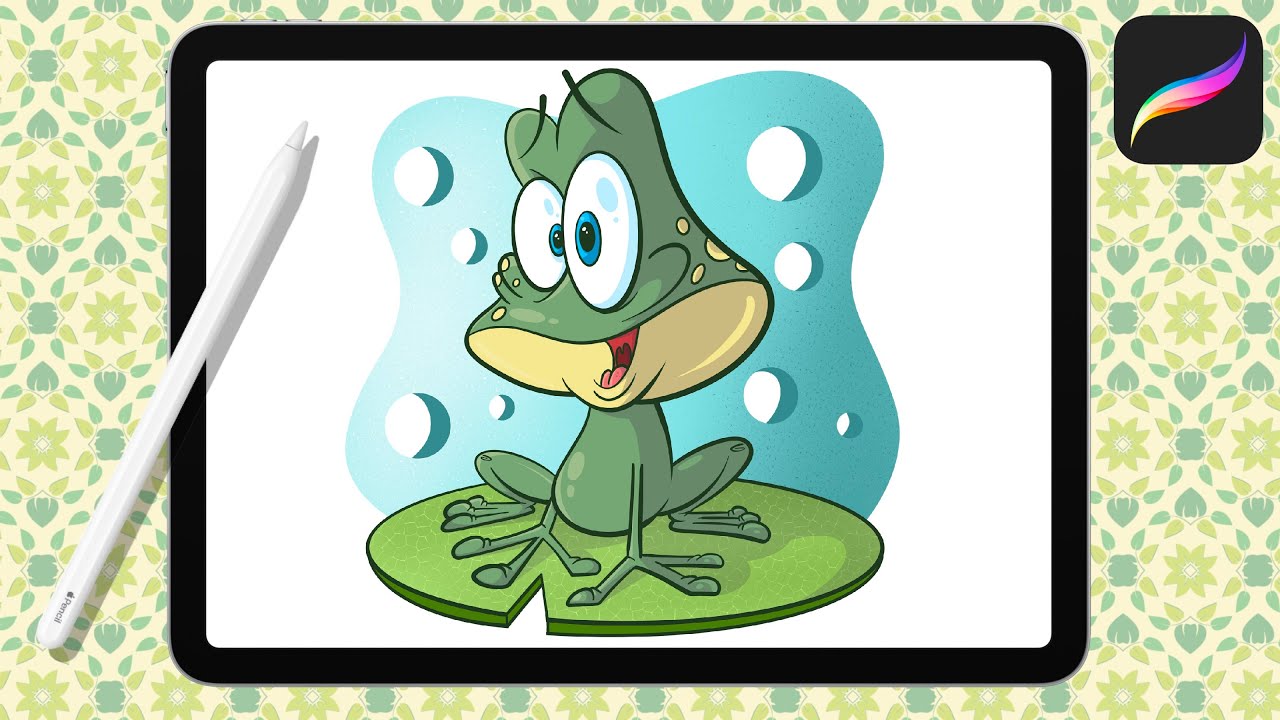 Let's Draw a Frog: iPad & Procreate Cartooning Tutorial!