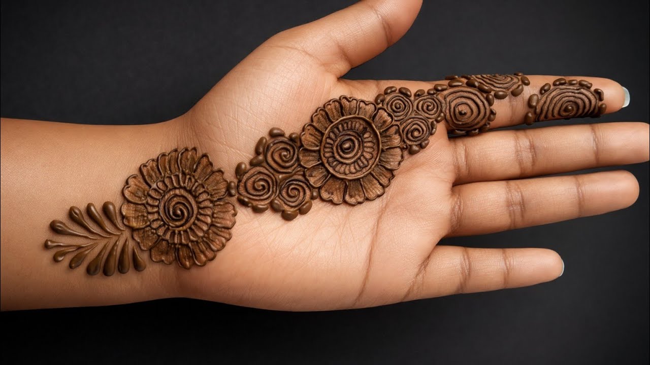 Beautiful  Mehndi Design for Front Hand | Easy Arabic Mehndi Design  | Bridal Henna Tutorial#mehndi 
