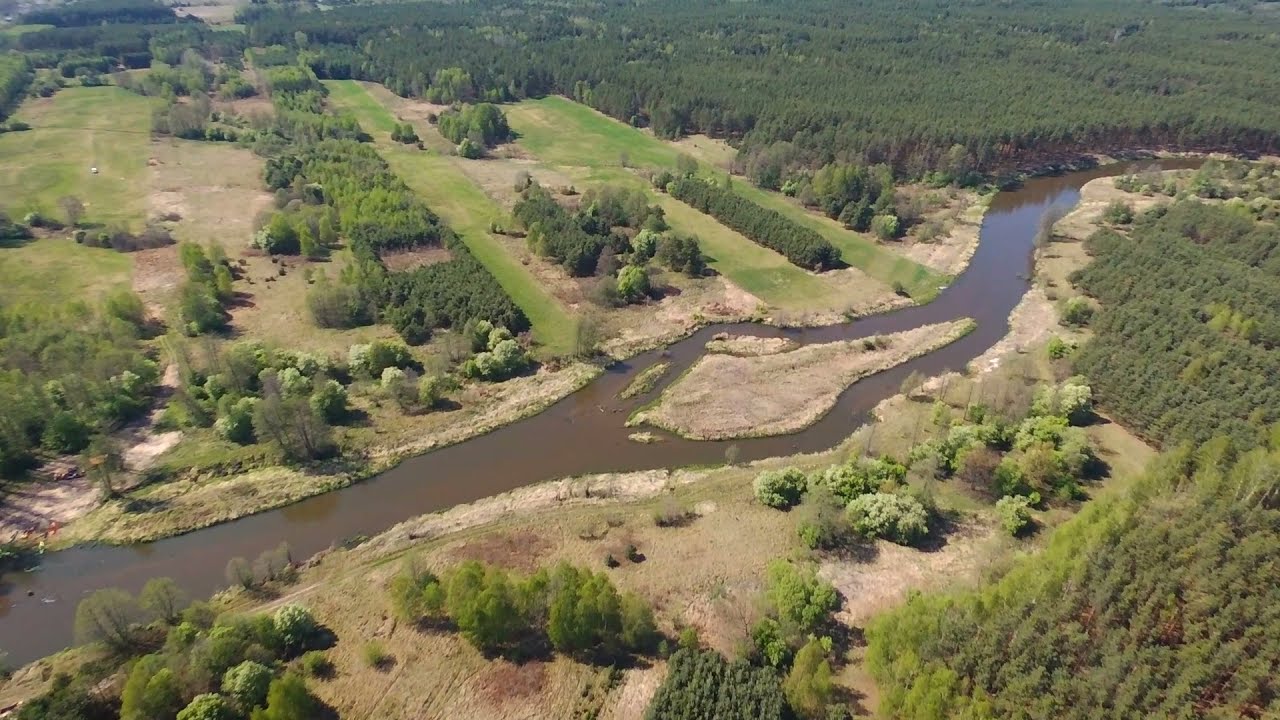 Majkowice, rzeka Pilica, Będzyn z lotu ptaka
