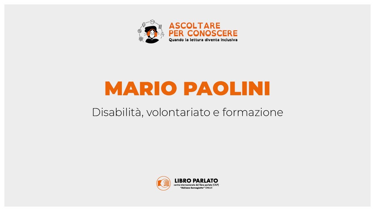 Ascoltare per conoscere - Mario Paolini