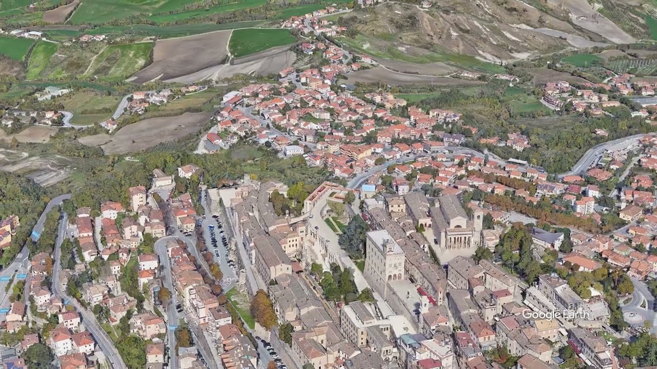 Flying over San Marino, Mount Titano, San Marino City Fly Over 4K