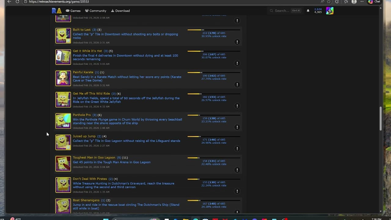 Tuesday Trophy/Achievement Talk: February 24 2026