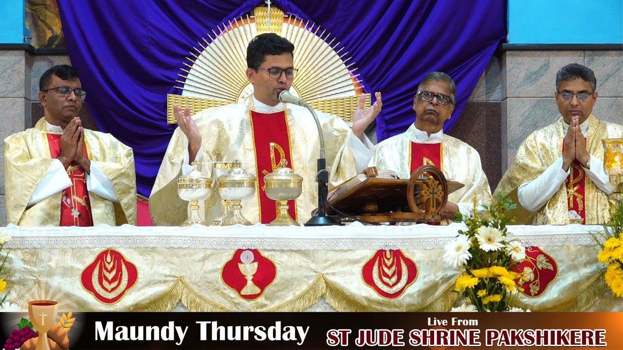 🔴LIVE | MAUNDY THURSDAY 2025 ನಿಮಾಣೊ ಬ್ರೇಸ್ತಾರ್ | St. Jude Shrine, Pakshikere | Rev. Fr Arun Lobo.