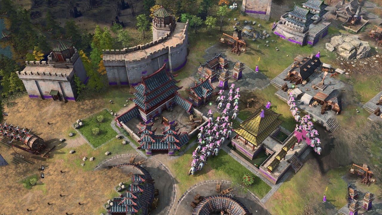 Age of Empires 4 - 4v4 NOMAD BEING NEXT TO THE ENEMY | Multiplayer Gameplay