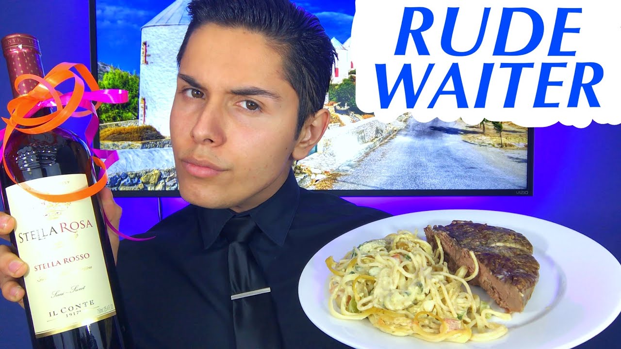 [ASMR] Rude Waiter Role Play! (Fancy Tingles)
