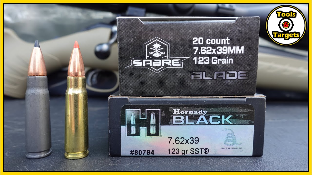 Always Bet On BLACK!...Sabre Blade Black Tip vs Hornady Black SST 7.62x39 AMMO Ballistic Gel Test!