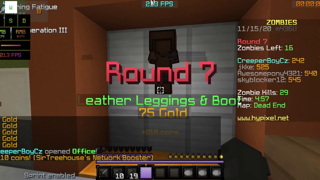 Minecraft Hypixel Minihry! Zombies: Dead End