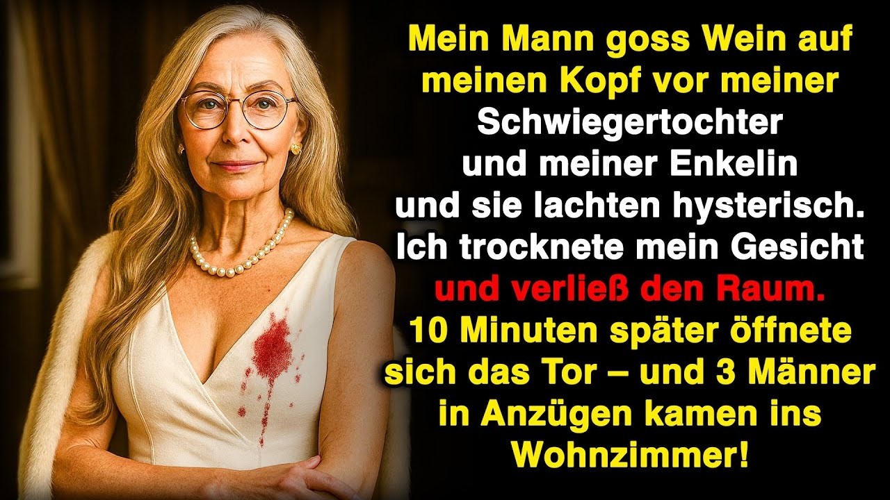 Mein Mann goss Wein auf meinen Kopf vor meiner Schwiegertochter und Enkelin – sie weinten!