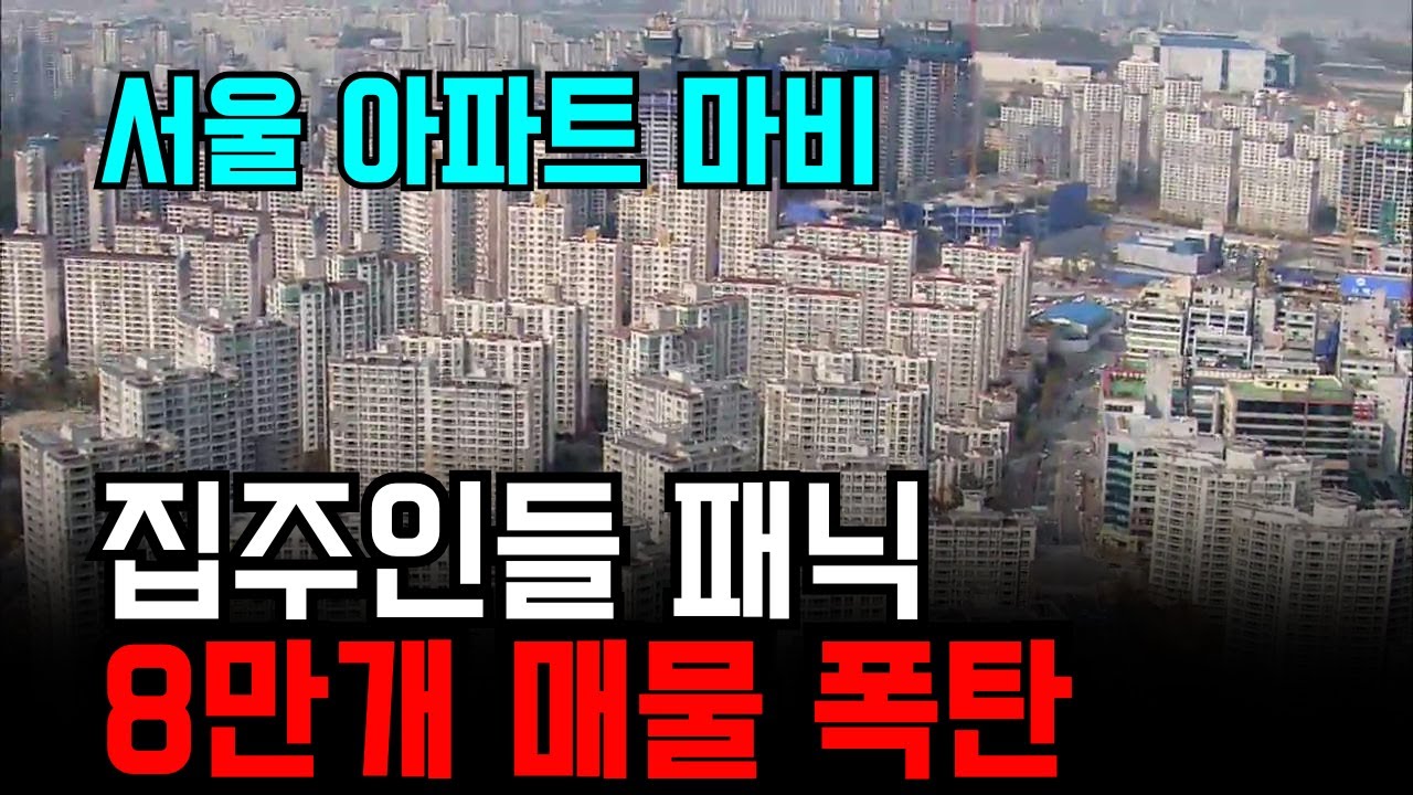 서울 부동산 매물 8만 건 돌파 거래는 0건 역대급 절벽 실상
