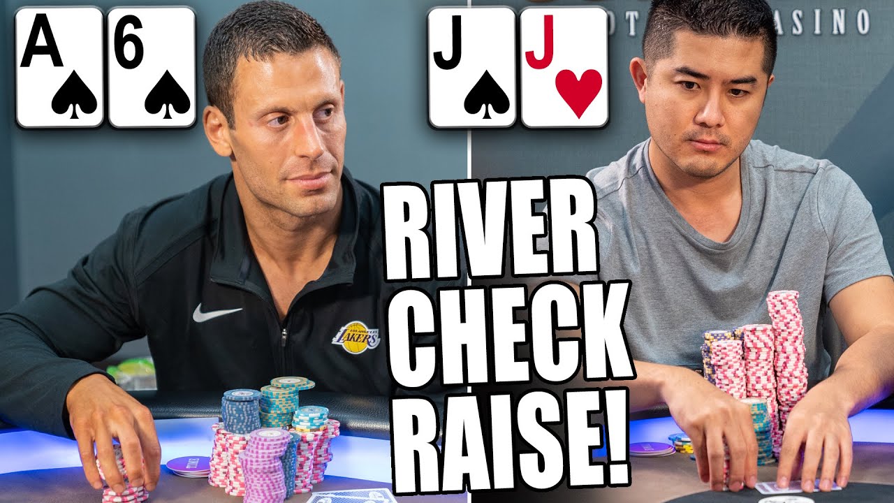 @Andystackspoker  CHECK RAISES Garrett Adelstein on the River &spades; Live at the Bike!