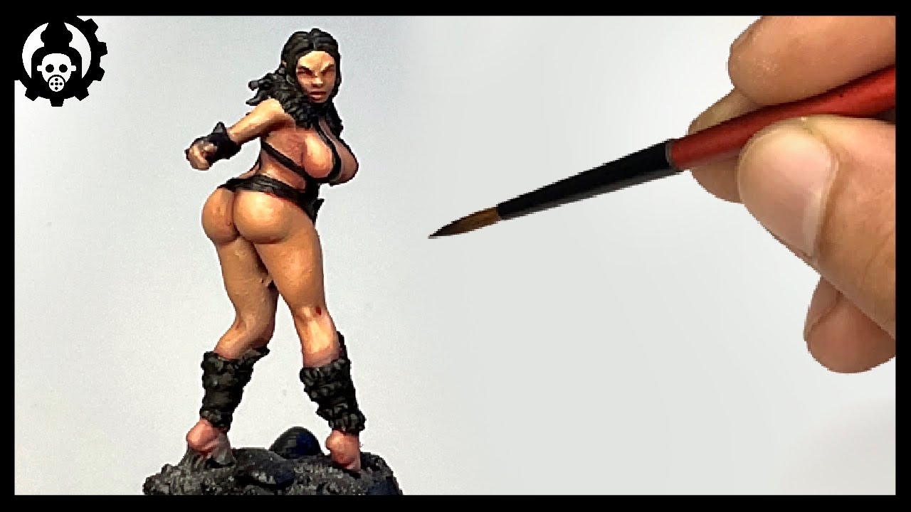 HOW to GLAZE Miniatures  | HOW to Paint Female SKIN Miniatures