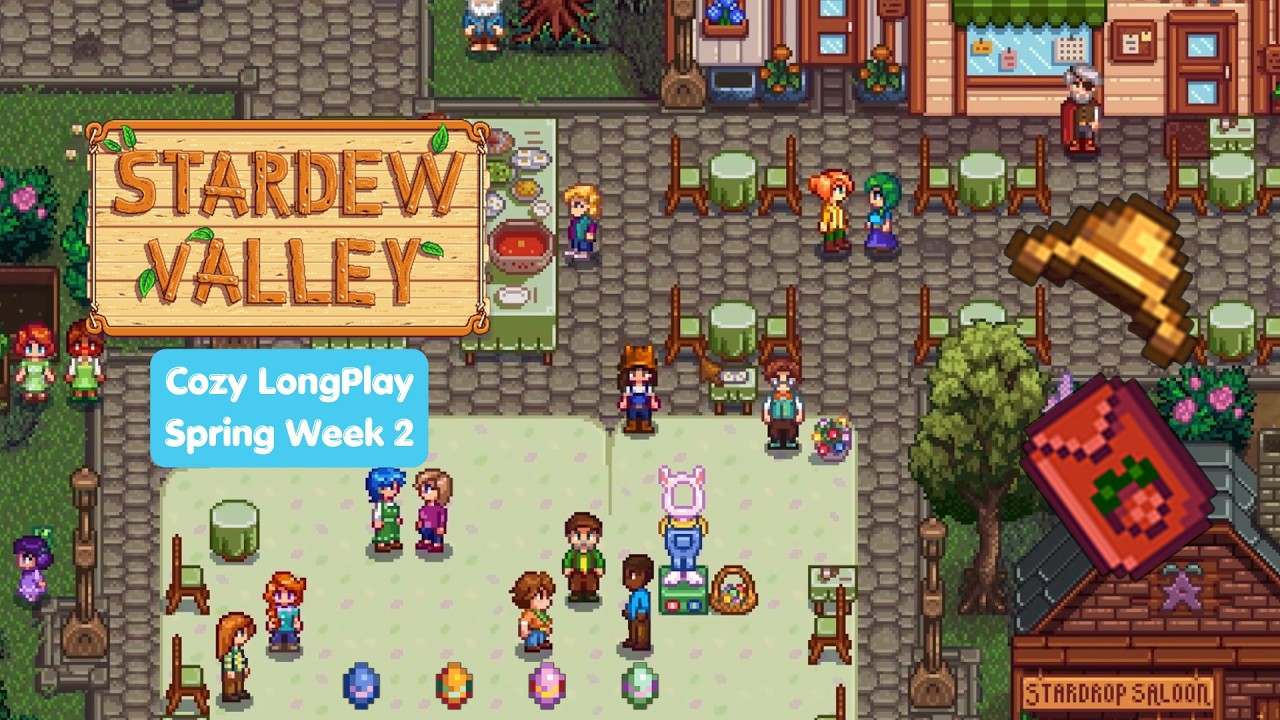 Stardew Valley 🌸 Spring Year 1 Week 2 | Cozy Relaxing Longplay (No Commentary)