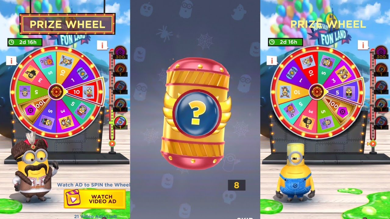 Minion rush | Minion Prize wheel mega reward | #43