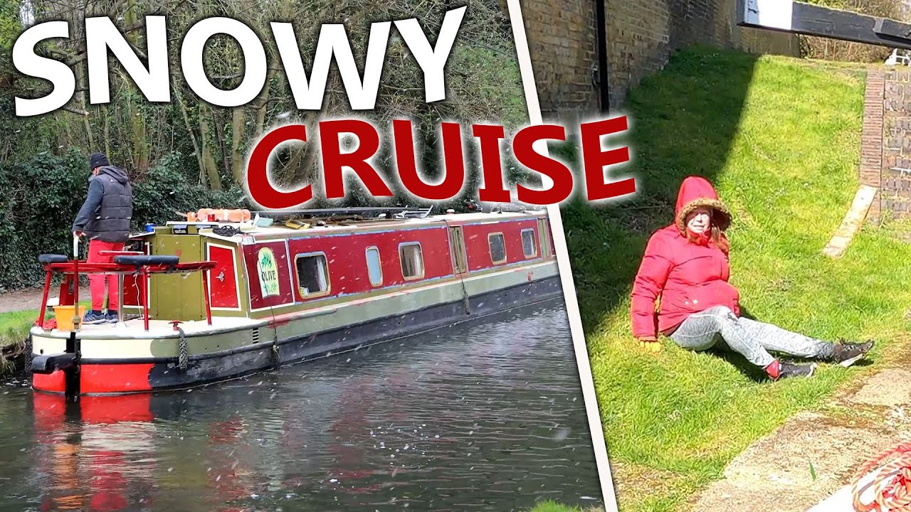 41 - Mum Takes A Tumble On Our First Snowy Cruise....In April! On The Grand Union Canal