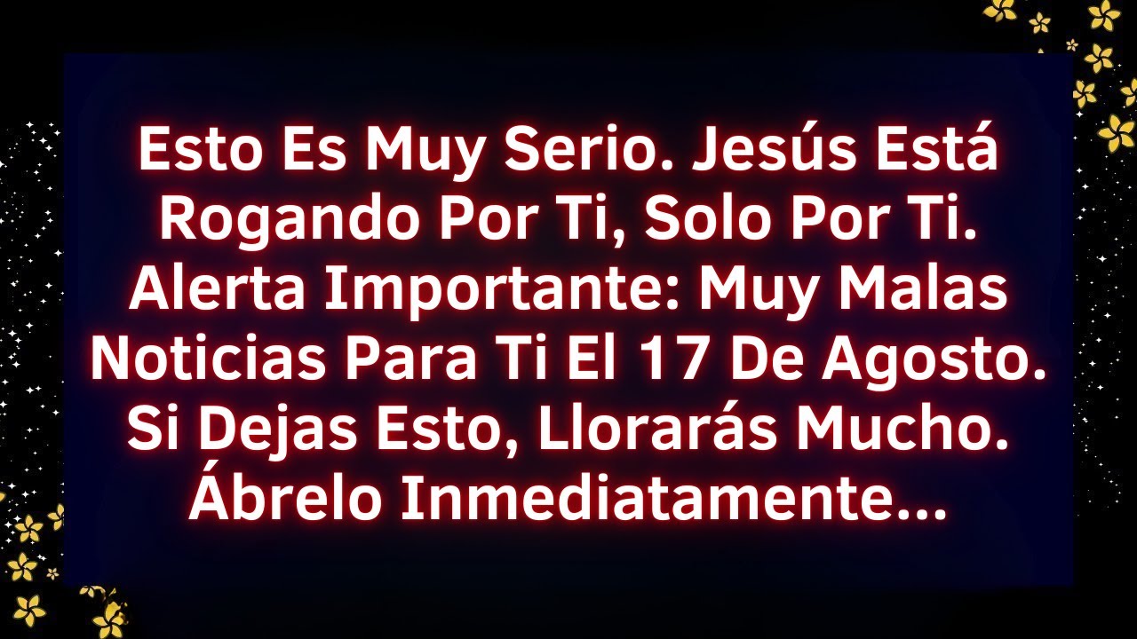 ♾️ Esto es muy serio Jesús te ruega solo por ti... | Mensaje de Dios de hoy | | #dios #mensajededios