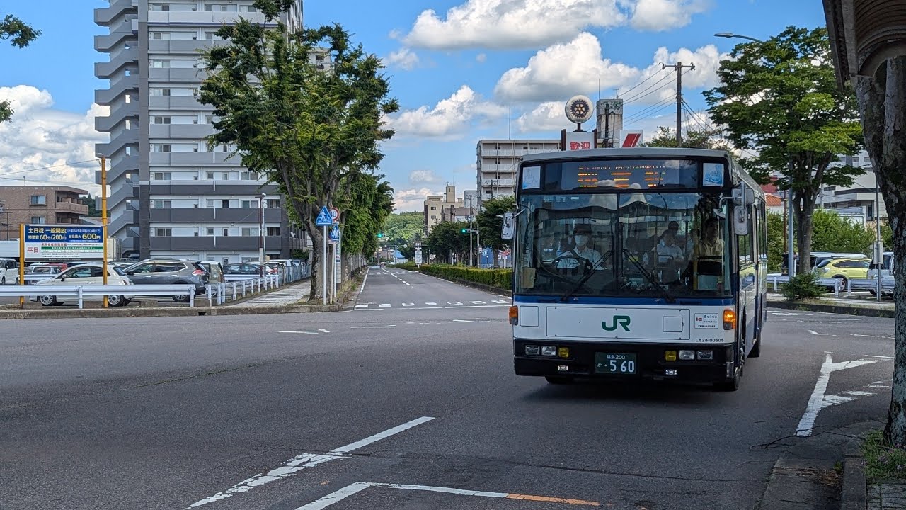 【前面展望】白棚線BRT磐城棚倉行(新白河→磐城棚倉)【表郷庁舎前〜三森間の専用道廃止2日前】