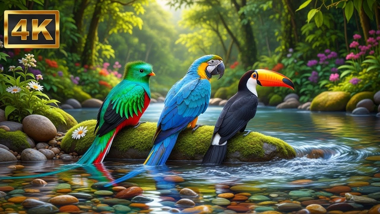 Deep Sleep Piano with River Flow and Bird Sounds to Ease Insomnia and Soothe Emotions