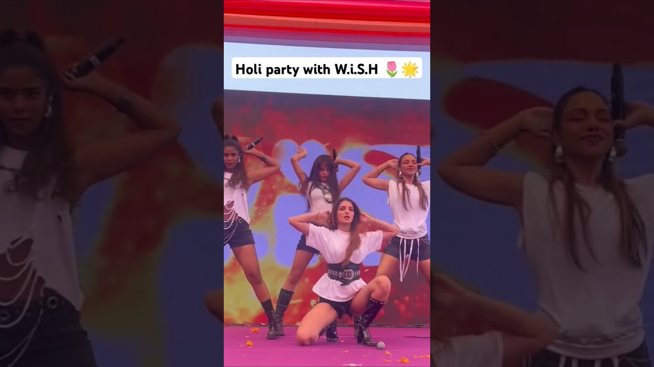 W.i.S.H at holi party pune #wishot4 #dance #wish #live #trending #youtubeshorts #holi #shorts #fyp