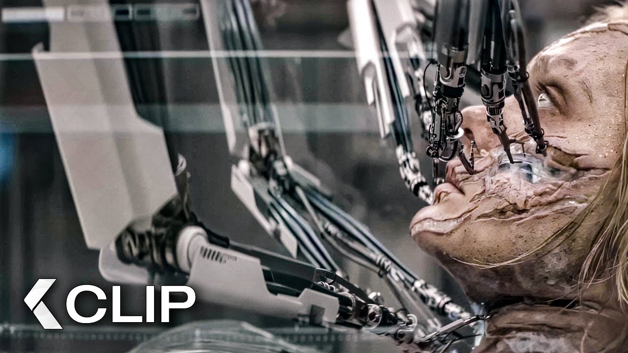 Weyland-Yutani Synth Gets Repaired Scene - PREDATOR: BADLANDS (2025)