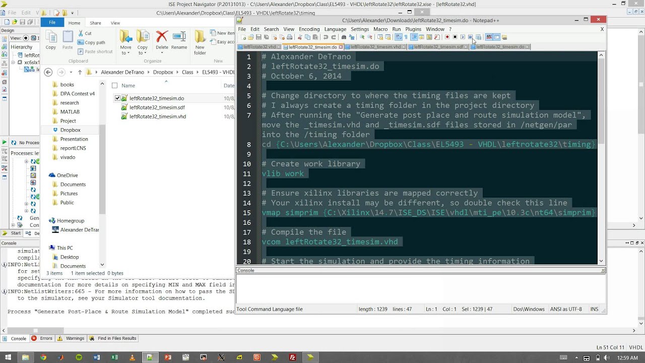 How to do a Timing Simulation using Modelsim and Xilinx ISE