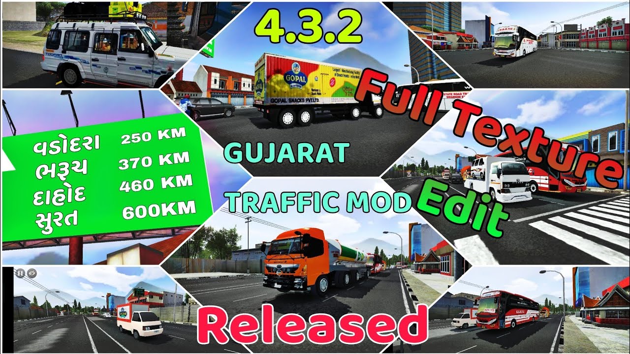 GUJARAT TRAFFIC MOD FULL EDIT 4.3.2 #bussid #viral