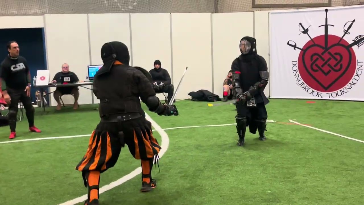 Katana vs Sword & Buckler Mixed Steel Fencing Donnybrook Tournament (Jieyu Wu vs. Robert Placencia 